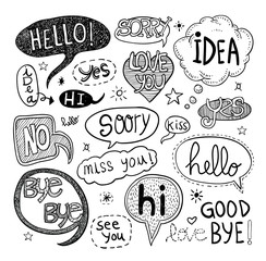 speech bubbles, vector illustration.