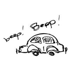 Fototapeta premium Set of cartoon style car