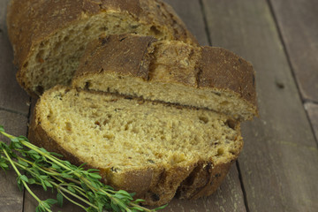 Loaf of wholemeal brown bread