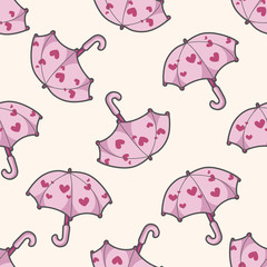 Umbrella , cartoon seamless pattern background