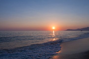 Naklejka premium Sunset on the beach