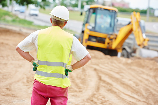 Construction Site Manager Worker Portrait