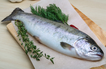 Raw trout