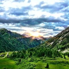 Naklejka na ściany i meble The immensity of Italian' Dolomiti mountains