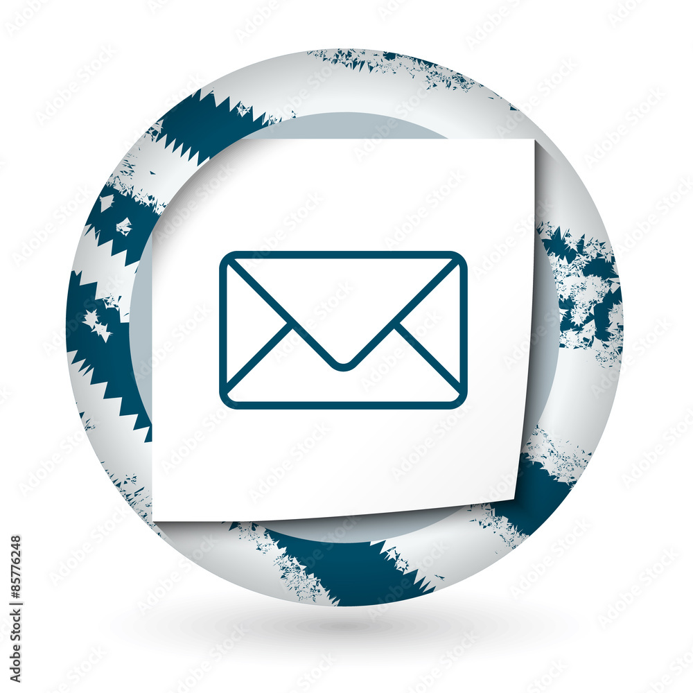 Poster abstract icon with paper and envelope