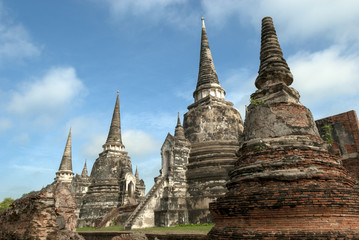 Fototapeta na wymiar Tailandia,ayutthaya,pagodas