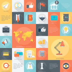 Web Design Flat Icon set.