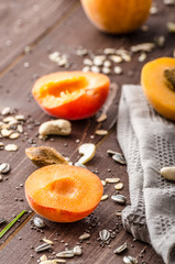 Domestic apricots musli yogurt