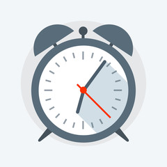 Clock flat style, colorful, vector icon