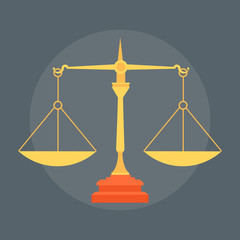 Law Flat style colorful, vector icon