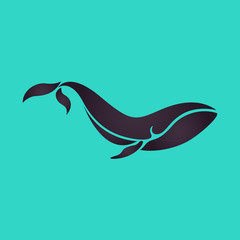 Fototapeta premium wektor logo wieloryba