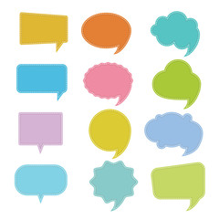 Stitch speech bubble with color variation and style
