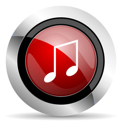 music red glossy web icon