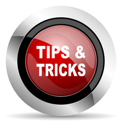 tips tricks red glossy web icon