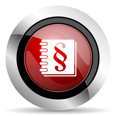 law red glossy web icon