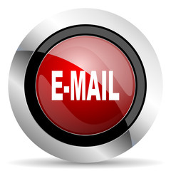 email red glossy web icon