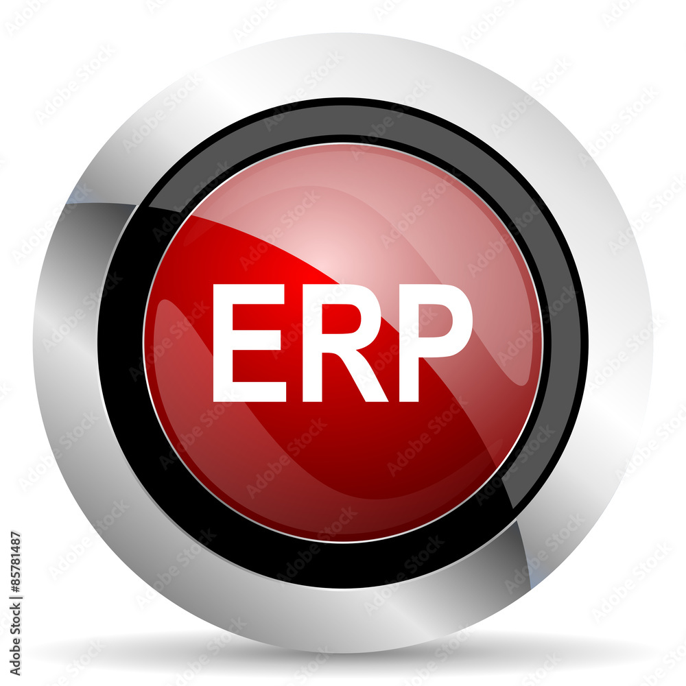Poster erp red glossy web icon