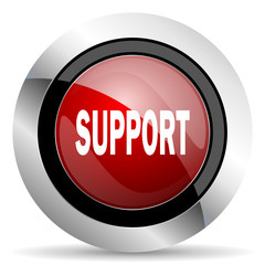 support red glossy web icon