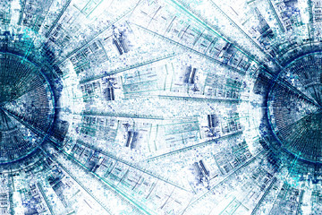 Abstract techno grunge background