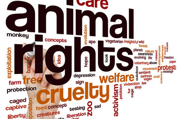 Animal rights word cloud