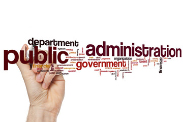 Public administration word cloud