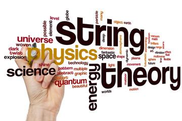 String theory word cloud