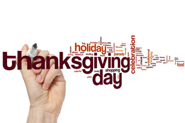 Thanksgiving day word cloud