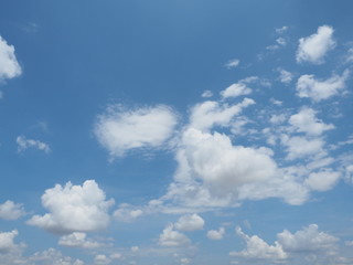 Naklejka na ściany i meble Cloud in blue sky