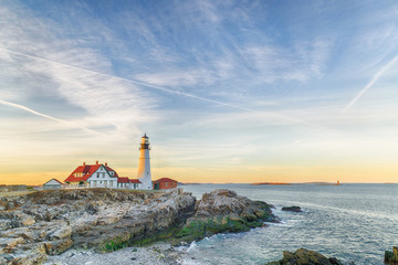 Portland Head Light At The Dusk