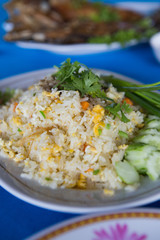 Thai fried rice with crab meat