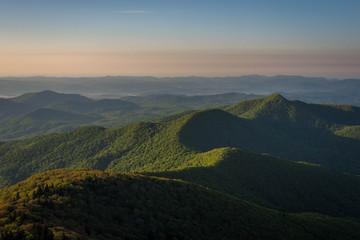 Obraz na płótnie Canvas Warm Blue Ridge Mountain Sunrise 2