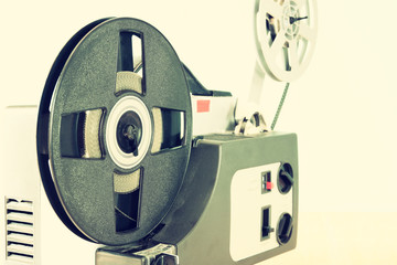 close up of old 8mm Film Projector part
