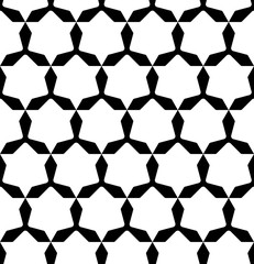 Fototapeta premium Black and white geometric seamless pattern, abstract background.