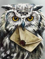 Долгожданное письмо, цифровая графика-рисунок