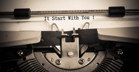 It start with you