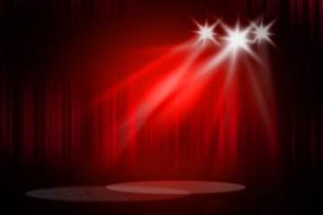 Red stage background