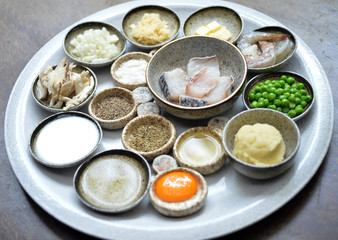 Fish with ingredients