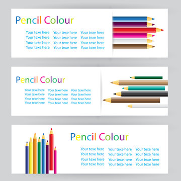 Design labels with colored pencils with sample text place for yo