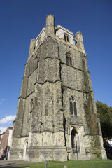 Fototapeta na wymiar 15th century Bell tower of the Cathedral of the Holy Trinity, Chichester England.