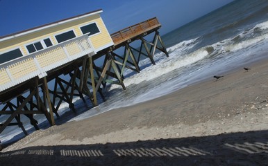 Schattenspiel am Pier von Edisto Island in South Carolina © holger.l.berlin