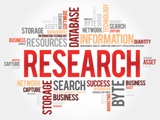 Fototapeta premium Research word cloud, business concept