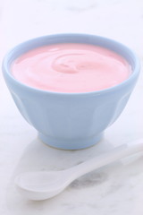 Fresh strawberry yogurt