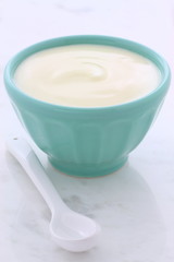 Fototapeta na wymiar Fresh plain yogurt