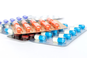 Many pills and tablets Medicine for healthy