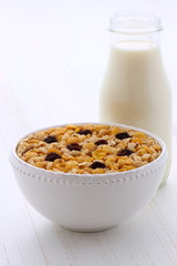 Delicious muesli breakfast