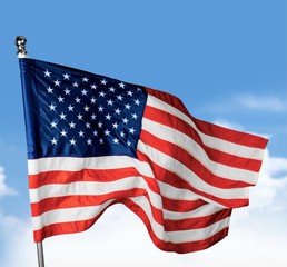 Fototapeta premium American Flag, Flag, American Culture.