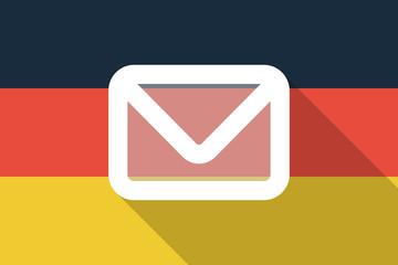 Germany  long shadow flag with an envelope