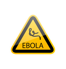 Sign epidemic Ebola, danger symbol warning