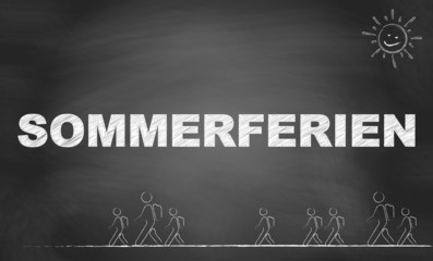Fototapeta premium Sommerferien | Tafel | Blackboard