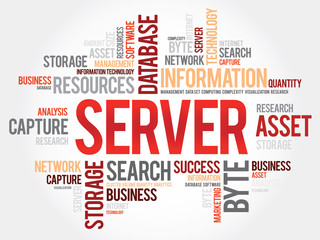 Server word cloud, business concept